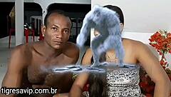 Tigresa vip takes double anal penetration from two hung guys crossdressing action