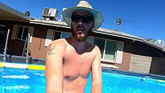 pregnant milf pool fuck for neighbors