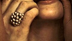 secret vintage slut services two throbbing cocks with her hungry mouth