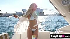 Petite Blonde Teen Jessica Nelson Exposes Pussy Outdoors