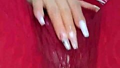 colombian babe rubs wet cameltoe through leggings dirty talking to cum