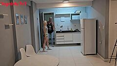 stepdaughter tempts anal creampie with whipped cream ass play