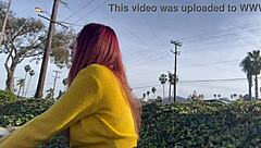 i love artemisia's long hair fetish outdoor public smoke tease