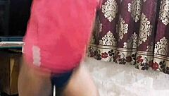 femboy flexes workout skills on boyfriend's call