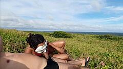 Summer beach ebony anal creampie big ass pounding