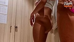 Horny Milf Masturbates with Toys to Wet Orgasm in Fitting Room
