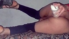 sofi vice rides huge anal dildo like a whore