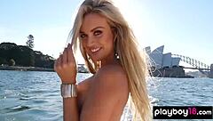 Petite Blonde Teen Jessica Nelson Exposes Pussy Outdoors