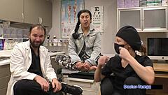 Dr tampa interrogates curly latina nurse jasmine rose with toys and slaps in hospital