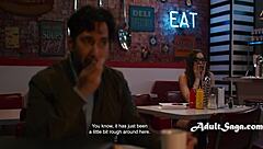 desperate girl deepthroats boss for diner-saving cash blackmail!