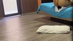 i catch hot girl fingering ass after class and stroke behind her