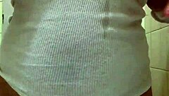 hey stepdaughter sends video showing big white tits playing wet naked in bathroom