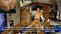 Dr tampa interrogates curly latina nurse jasmine rose with toys and slaps in hospital