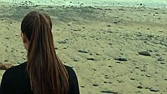 Silvia Soprano roughed up on Norway beach kinky