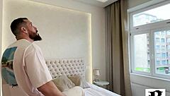 Busty Rosina seduces handyman sloppy blowjob rough fuck