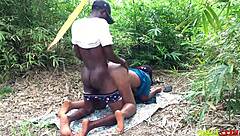 Young asian blonde bent over farm pussy fucked doggystyle with huge cock creampie