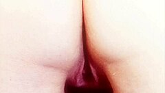 mature wife spreads huge shaved pussy lips for wet flashing fun!
