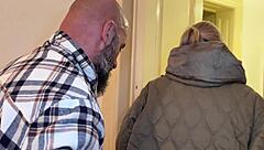 horny wife gets pounded by neighbor's huge cock 😍 deepthroat action