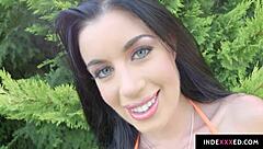 hey april blue fingers her pussy solo delight