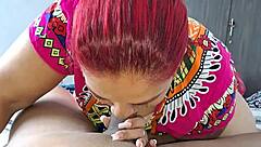 curvy latina milf gives sloppy deepthroat blowjobs