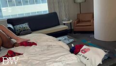 hey hubby watch me ride this bull's massive cock right here