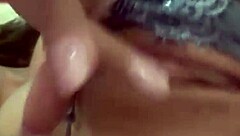 latina teases with new lingerie dildo play