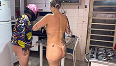 my naughty wife greets water guy naked for hottest pussy fuck ever!