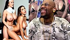 Trans nun pounds latina slut while petite asian trans plays with curves