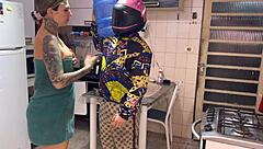 my naughty wife greets water guy naked for hottest pussy fuck ever!