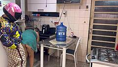 my naughty wife greets water guy naked for hottest pussy fuck ever!