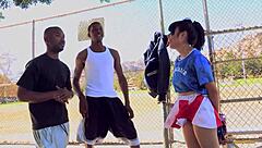 uh, erotic asian cheerleader's rough bbc threesome hairpulling...