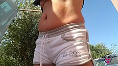 hot mom flashes pierced pussy huge nipples outdoors