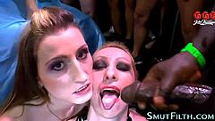 Kinky Skanks Guzzle Massive Cum Loads!