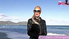 deutsche blonde tattoo milf strand pickup casting