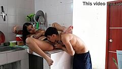 Petite latina shows lingerie and begs for rough pounding