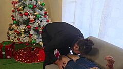 milf stepmother gets pervy christmas sex pounding from horny guy