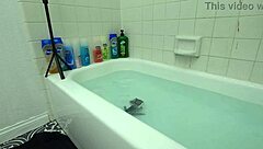 candy cruises in the bathtub getting wild and wet