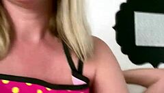 Blonde milf petite waxed armpits nose closeup wet pussy