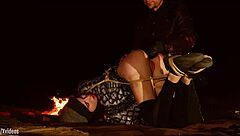 anal virgin brooke johnson bound in desert for rough ass training paddling