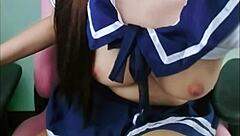 Sexy Thai Student New Toys Sucking Fake Cock Vibrator Solo