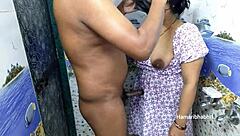 indian couple steams up bathroom bath sex session