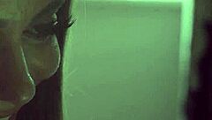 brunette with big ass and tits rides cock bent over in bedroom