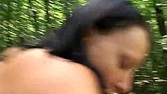 Nasty Amateurs Fuck Hard Outdoors in Forest Scene Four