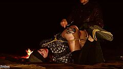 anal virgin brooke johnson bound in desert for rough ass training paddling