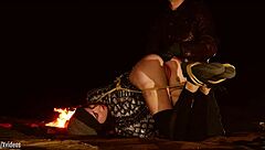 anal virgin brooke johnson bound in desert for rough ass training paddling