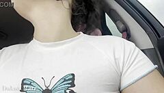 Chubby Dakota Marr Masturbates Wet Pussy Driving Public Car Play
