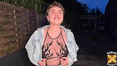 Betty belle devours cocks in hungry french mmf threesome feast