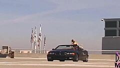 mindy risks flashing enormous tanned tits public outdoors