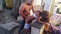 Raw backyard pounding of skinny Latina ass!