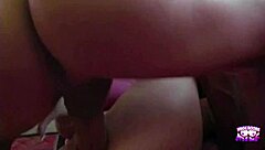 smoking brunette babe bikini doggystyle cowgirl pounding in luxury mansion